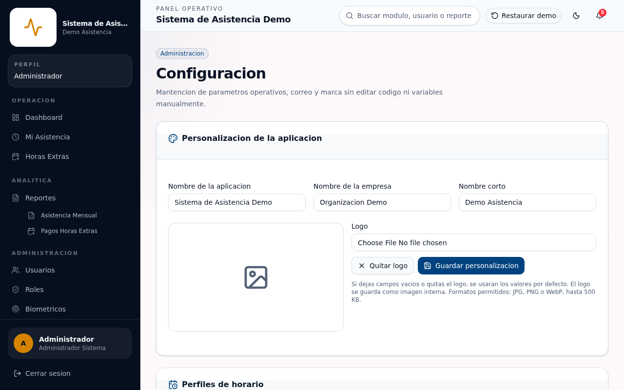 Configuración del sistema