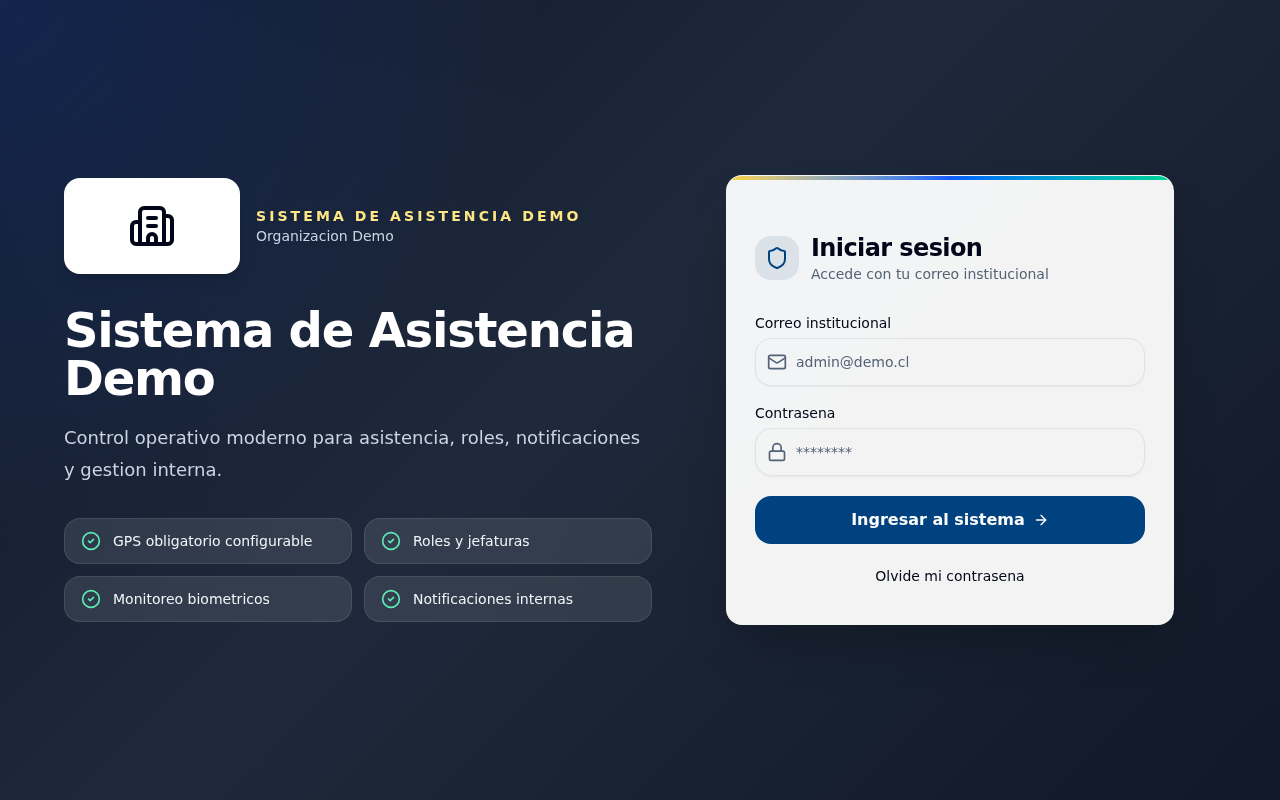 Login Sistema de Asistencia